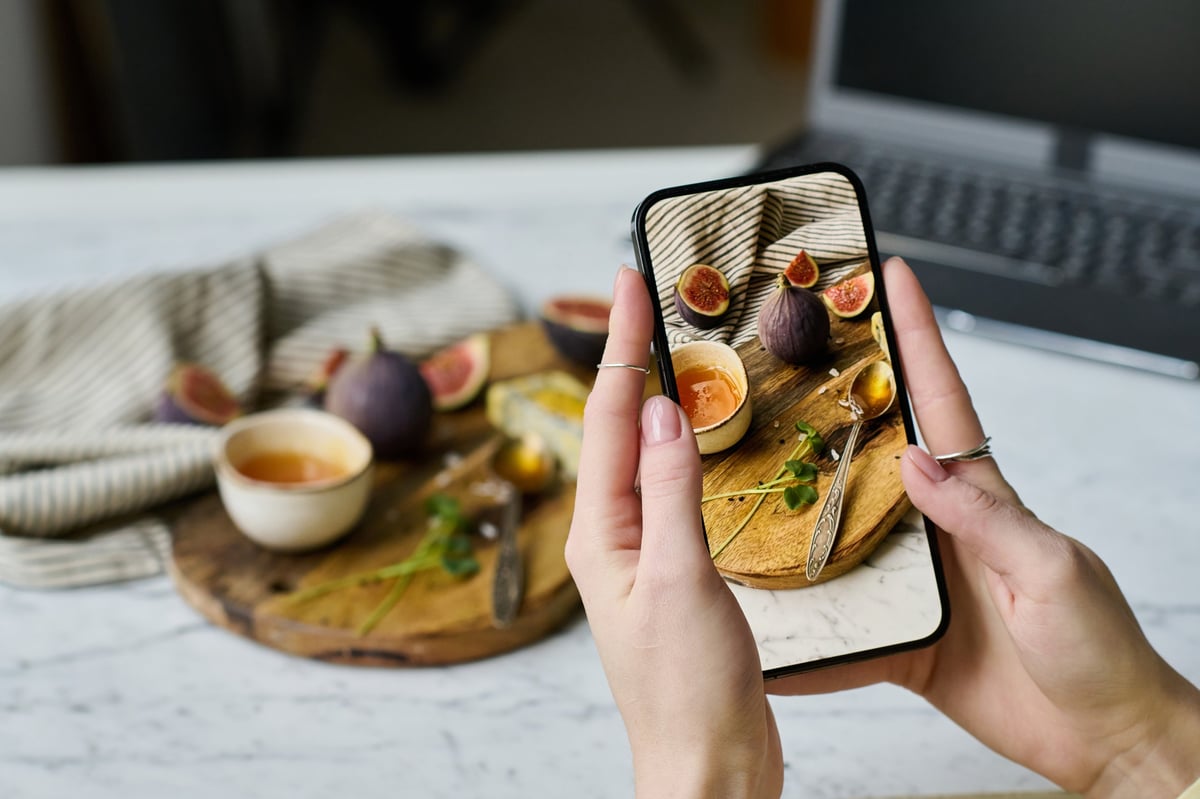 Food photographed inside the FO-CAL app